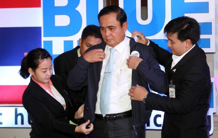 Junta chairman Gen. Prayuth Chan-ocha at the Government House in Bangkok on 5 June 2015.