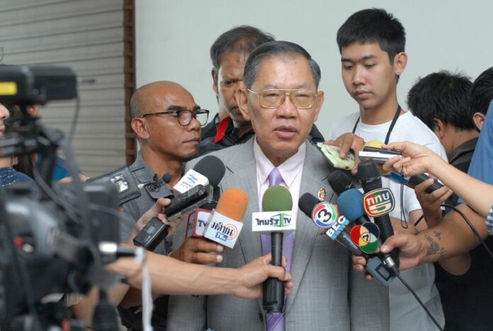 Vicha Mahakhun, a director of the National Anti-Corruption Commission (NACC), speaking to the press in Bangkok on 9 June 2015.