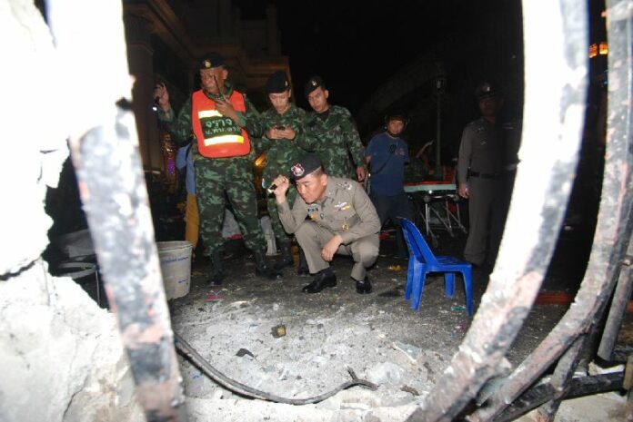 A powerful blast left a scene of devastation Monday evening at Bangkok's Erawan Shrine, killing at least 16 people and injuring nearly 100. Several foreign tourists were among the dead.