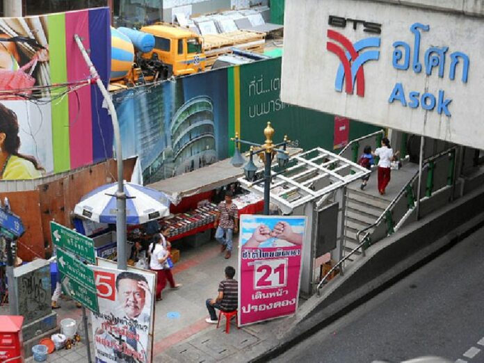 Campaign posters in Bangkok before general elections in 2011. Photo: Michael Coghlan