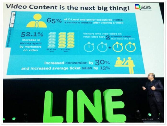 A digital marketing presentation at the Line Business Seminar 2014. Photo: Digital Advertising Association