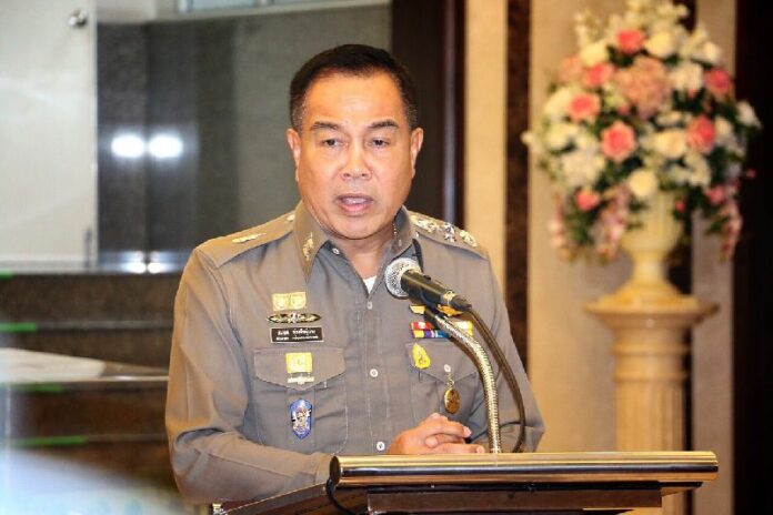 Royal Thai Police Chief Gen. Somyot Pumpanmuang speaks to reporters today about unsourced media reports claiming a suspect in Thai custody had confessed to being the Erawan Shrine bomber.