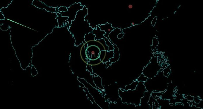 Map of malicious internet traffic. Image: NorseCorp.com