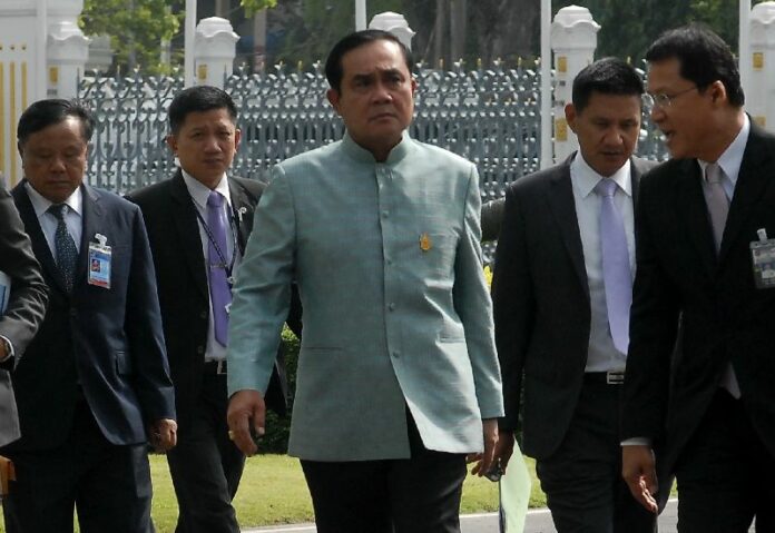 Junta chairman Prayuth Chan-ocha at Government House in Bangkok, 22 September, 2015.
