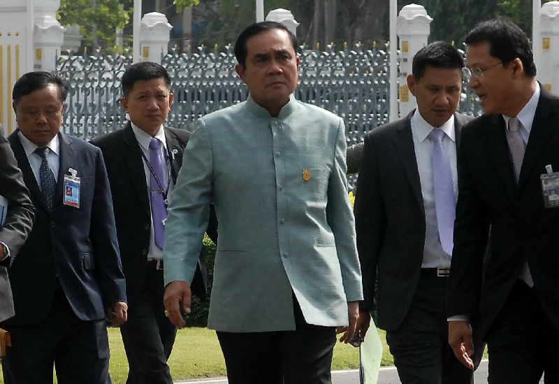 Junta chairman Prayuth Chan-ocha at Government House in Bangkok, 22 September, 2015.
