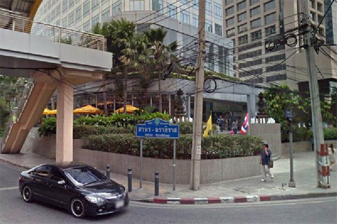 Police officers allegedly kidnapped 36-year-old Kikucho Masato earlier this month from his condominium near Sathorn Road in Bangkok. Photo: Google