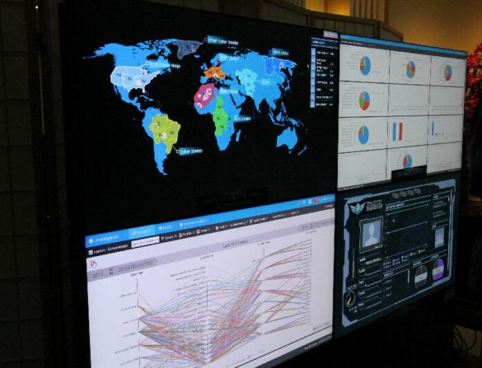A workstation inside the army's cyber unit on 9 Sept. Photo: WeLoveRTA.org