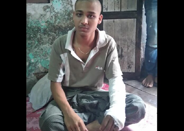 Nyein Htwe, a 25-year-old Muslim from Yangon, who was visiting family in Mawlamyine when he was attacked Sept. 26 by a group of men. Photo: Myanmar Now / Phyo Thiha Cho