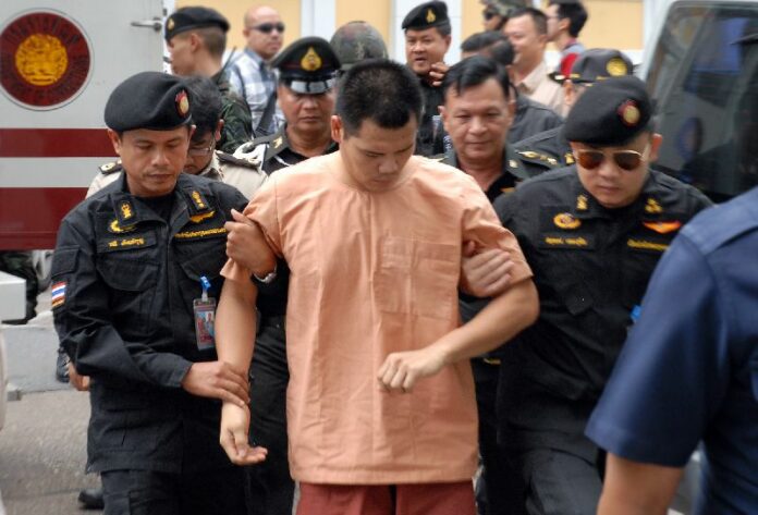 Lese majeste suspect Jirawong Watanathewasilp was brought to a military court Wednesday to have his stay in military custody extended for the fourth time. Of 14 people accused of defaming the monarchy since mid-October, Jirawong is the only living, identified suspect known to be in custody.