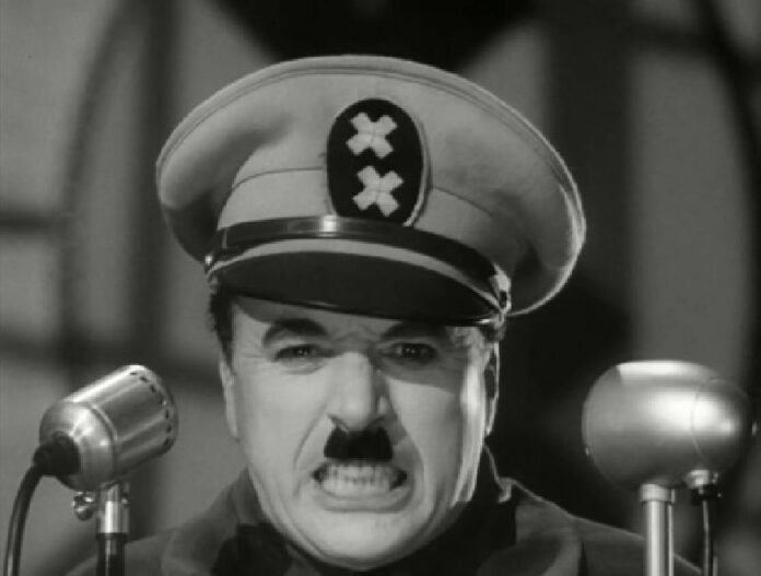 Charlie Chaplin from 1940's political-satirical-comedy 'The Great Dictator'
