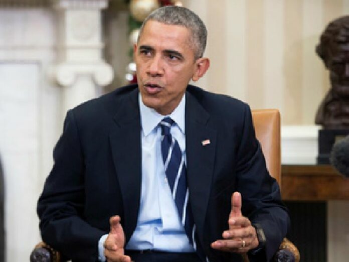 U.S. President Barack Obama makes a statement on the San Bernardino Massacre<br />Photo: Michael Reynolds/ EPA