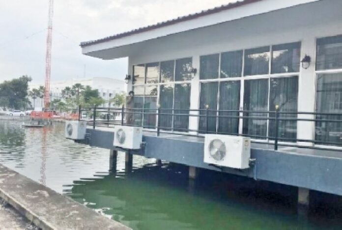 An undated photo of a building inside the 11th Circle army base in Bangkok where a temporary prison has been created for cases said to involve national security where two suspects have died since Oct. 23. This is not the prison building; reporters were not allowed to take photos of it during a Thursday visit.