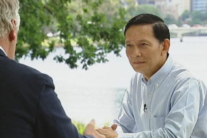 A still image of Maj. Gen. Paween Pongsirin from an interview with the Australian Broadcasting Corp. aired on December 10. Image: ABC
