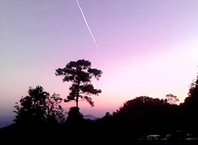 A fireball seen in the early hours of Jan.2 in Lampang.