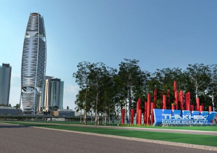 A rendering of the future Thakhek Dream World City coming to Laos. The planned theme park was mistaken as a new Disneyland in a number of media reports. Photo: Akane Sole Farm Co. Ltd.