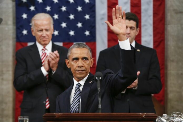 U.S. President Barack Obama delivers his final State of the Union address Tuesday night in Washington D.C. Photo: Evan Vucci / EPA<br />