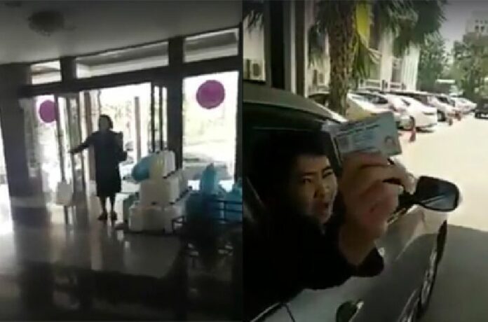 The viral video posted on Wednesday showed the minute when Chidchanok Paensuwan made a public outburst at the Department of Land Transport.