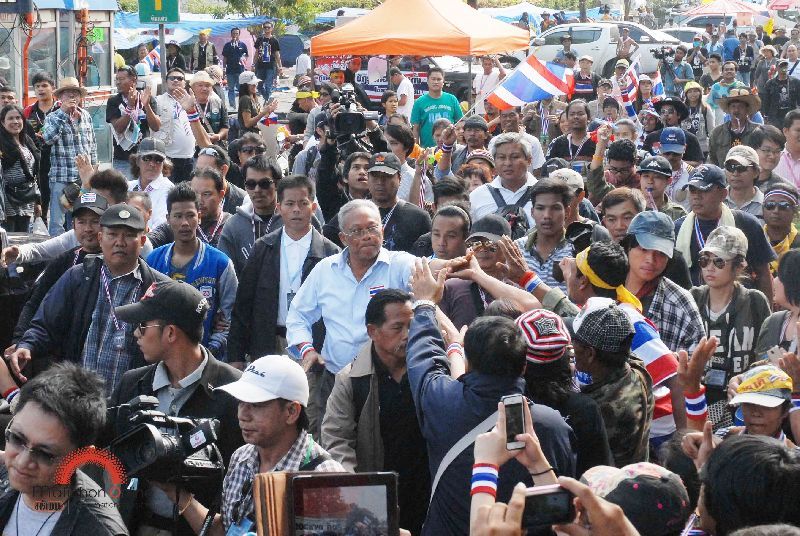 A Dec. 24, 2013, file photo of PCAD protesters besieging the Thai-Japanese Din Daeng Stadium in Bangkok.