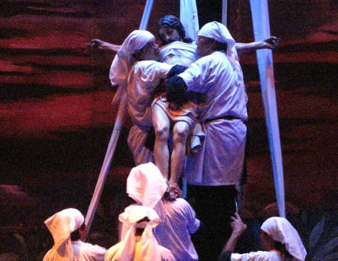 A scene from the 2010 Passion Play staged at the Church of Immaculate Conception, Bangkok