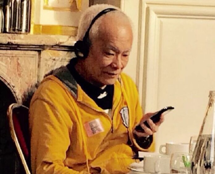 Somsak Jeamteerasakul April 5, 2016, at the French Senate, Paris, France. Photo: Pavin Chachavalpongpun / Facebook