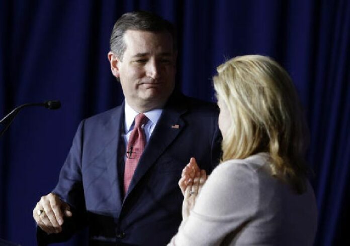 Republican presidential candidate, Sen. Ted Cruz, R-Texas, turns to his wife, Heidi, following a primary night campaign event, Tuesday, May 3, 2016, in Indianapolis. Photo: Darron Cummings / Associated Press