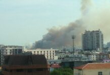 Brush Fire Sends Smoke Over Bangkok
