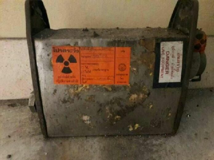 A container discovered Thursday afternoon in a Bangkok warehouse on Soi Phahonyothin 24. Photo: @Praramcommand / Twitter