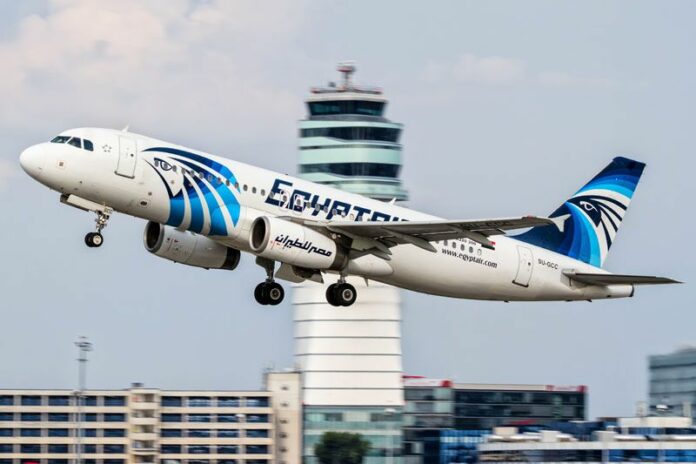 An EgyptAir Airbus A320 takes off August 21 from Vienna International Airport in Austria. Photo: Thomas Ranner / Associated Press